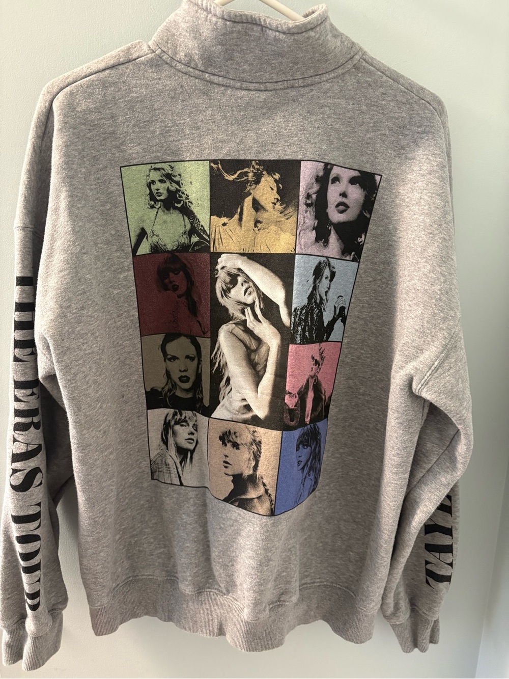 Taylor Swift Eras Tour Gray Quarter-Zip Sweater